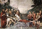 FRANCIA, Francesco The Burial of St Cecily dfs oil painting on canvas